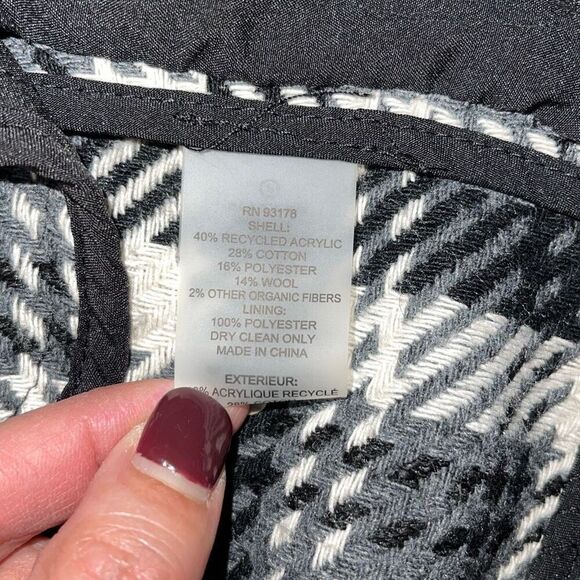 Elie Tahari Jackets & Coats Black White Gray Boucle’ Wool Blend Blazer Large NWT - Picture 9 of 12